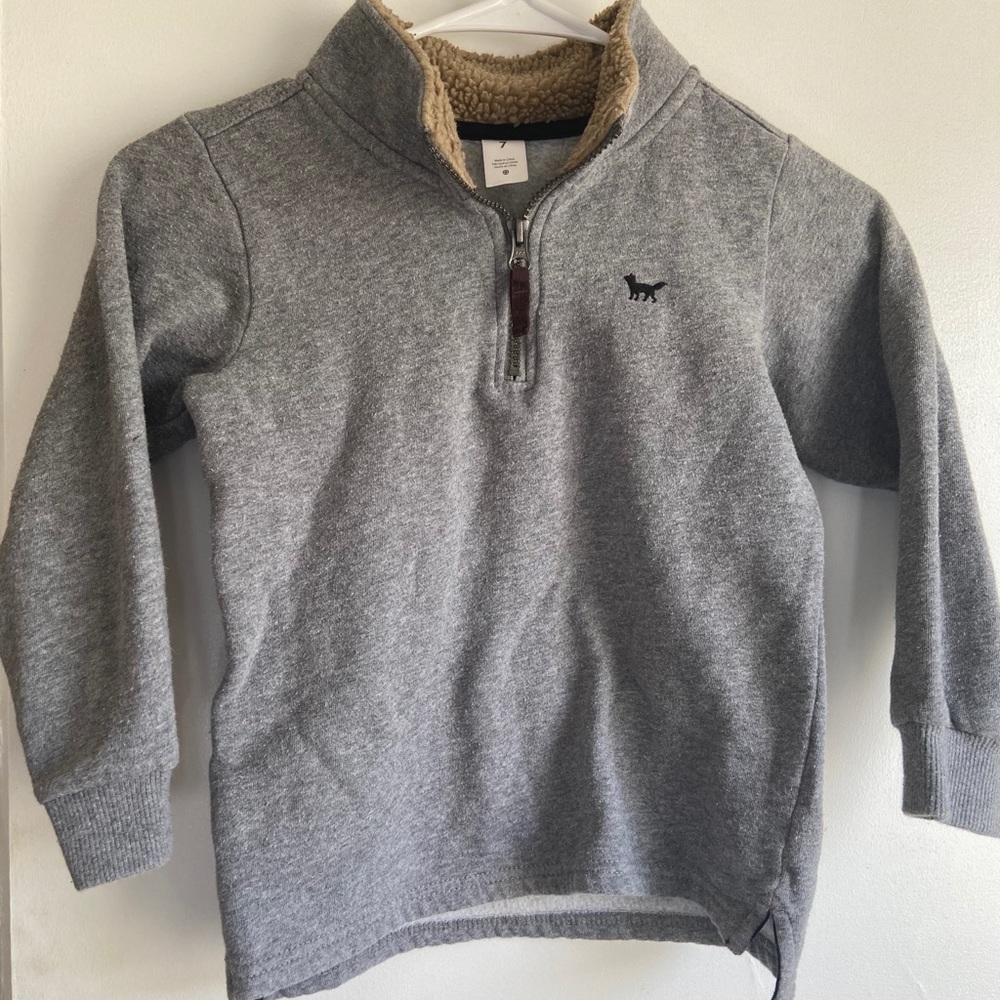 Carter’s Kids Grey Half Zipped Fleece Pullover